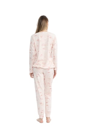 U.S. Polo Assn. Kadın Uzun Kollu Yuvarlak Yaka Pijama Takımı S25120