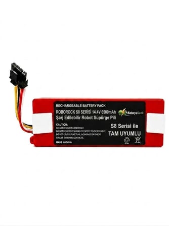 BataryaBank Roborock S8 Serisi Uyumlu Robot Süpürge Bataryası 14.4V 6500mAh Li-ion (S8 / S8+ / S8 Plus / S8 Pro / S8 Pro Ultra / S8 Max Ultra / S8 MaxV Ultra)