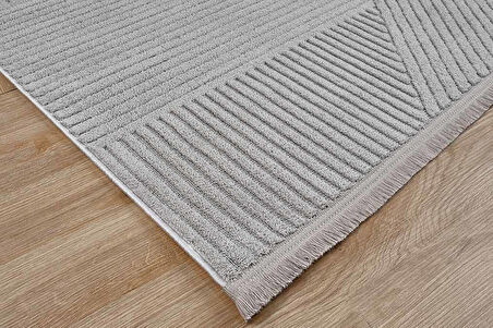 GÜMÜŞSUYU DECO GEO 80010 HALI GRİ