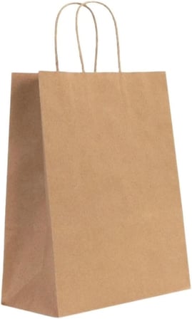 Gizpak Burgu Saplı Kraft Kağıt Çanta 25X31X12Cm 25 Adet