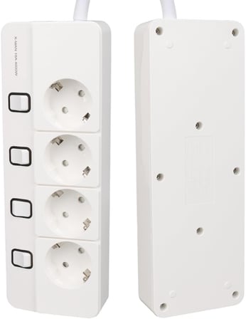 Yamatik Akım Korumalı Grup Priz, 4’lü Ayrı Anahtarlı, 1.5 Metre Kablolu, 4000w, 16 Amper, Çocuk Korumalı, Ups Uyumlu, Elektronik Ürünlerde Tam Koruma, Termal Koruma Sigortalı, Topraklı