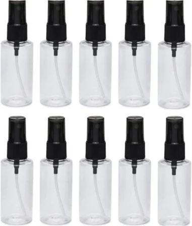 50ML - 10 Adet - Şeffaf Boş Plastik Pet Şişe
