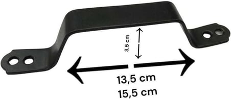 Mat Siyah Renk Metal El Tutamagı Çekme Kolu Kapı Tutma Kulbu 17 cm Kulp Kapı Tutamağı Kulpu