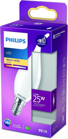 Philips LED Classic 25W BA35 E14 Mum Tipi WW Dim Edilmez Ampul
