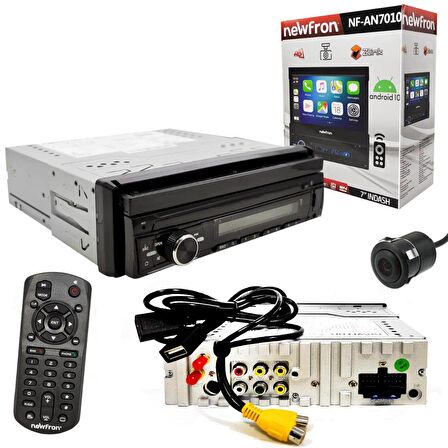 OTO TEYP INDASH 7 4X50W ANDROID BT/USB/SD/FM/AUX/GPS 3GB RAM 16GB HAFIZA KAMERALI NEWFRON NF-AN7010