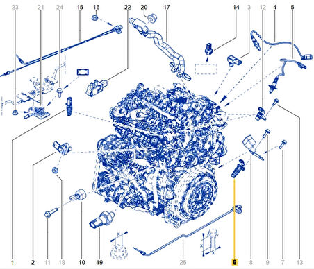 Manyetik Kaptör Krank Devir Sensörü Renault Clio 5 Captur 2 Megane 4 1.3 Tce H5H 237313661R MAİS