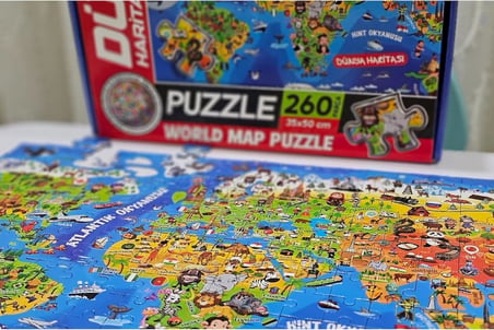 DÜNYA HARİTASI PUZZLE