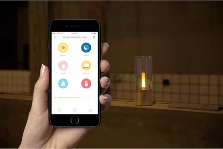 Candela ambiyans lambası, mum ışığı, masa lambası, BLE Mesh | AB versiyonu