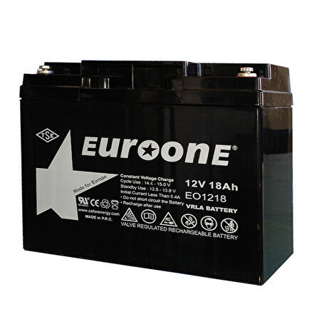 EUROONE EO1218 12 VOLT - 18 AMPER AKÜ (181 X 76 X 167 MM)