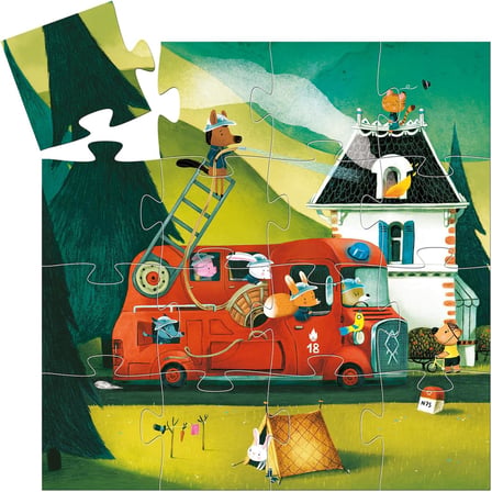 Dekoratif Puzzle 16 Parça The Fire Truck DJ0
