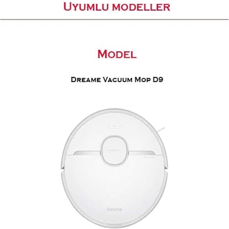 Ozemtek Beyaz Dreame D9 D9 Max D9 Pro Robot Süpürge Hepa Filtre Ana Fırça Yan Fırça Seti Dreame D9 D9 Max Dreame Bot L10 L10 Pro ile Uyumlu 5 Parça Yedek Aksesuar Seti