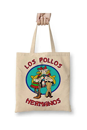 Los Pollos Hermanos Breaking Bad Bez Çanta Uzun Saplı Bez Çanta Uzun Saplı Sevgiliye Arkadaşa Hediye