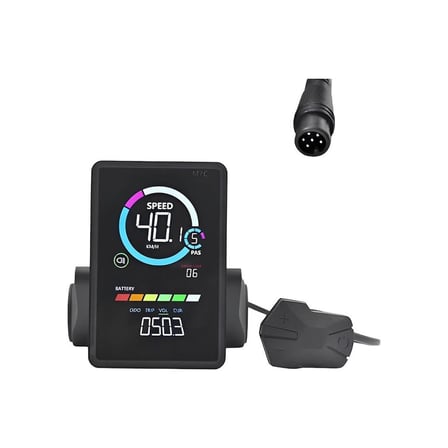 E-Bike Ekran - M7C-2 Ekran, 6 Pin, Renkli, RKS Uyumlu