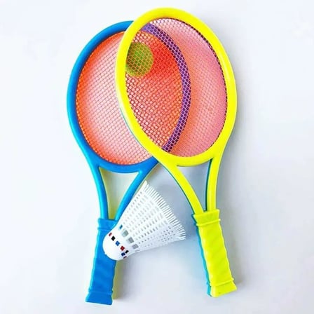 4 Parçadan oluşan Çocuk Raket Takımı - Pembe Mavi Tenis Spor Ve Aktivite Oyuncak Set