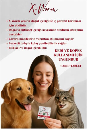 2'Li Set Kedi Ve Köpek İç Dış Anti Parazit Bitkisel 1 Damla Ve 1 Tablet Paketi