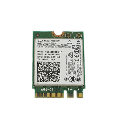 Intel Dual Band Wireless-AC 7265NGW 802.11ac 5GHz 867 Mbps Notebook WiFi Card