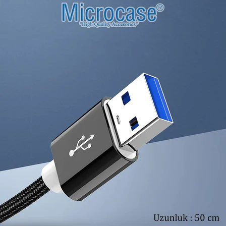 Yüksek Hızlı USB 3.0 Örgülü Uzatma Kablosu - 50 cm AL2865