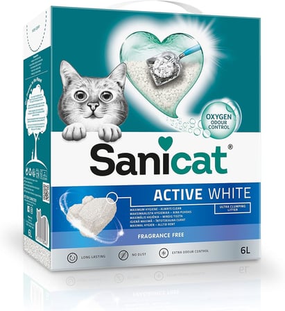 Active White Topaklanan Kedi Kumu (Kokusuz) 6L