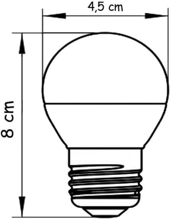 6W E27 Mini Top Ampul 3000K Sarı Işık 3 Adet