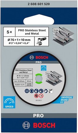 Professional Accessories 5 adet kesme diski (Inox uzmanı, 10 mm yuvalı açılı taşlama makinesi için aksesuar)