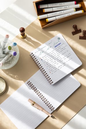 15x16 Spiralli Karton Kapak 2'li Çizgili Not Defter Seti - Ay