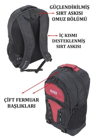 polo club Büyük Boy Sırt Çantası Yarı Dağcı Ve Seyahat Çantası 50 lt