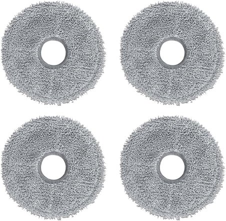 Dreame L10s Ultra / L10 Ultra / L20 Ultra / L10s Pro Ultra Heat / X40 Ultra Complete için mikrofiber silme bezi, 4 adet yedek parça, ıslak yedek paspas bezi aksesuarı