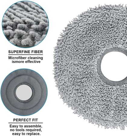 Dreame L10s Ultra / L10 Ultra / L20 Ultra / L10s Pro Ultra Heat / X40 Ultra Complete için mikrofiber silme bezi, 4 adet yedek parça, ıslak yedek paspas bezi aksesuarı