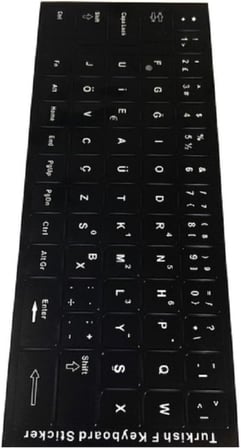 F Klavye Sticker Türkçe Klavye Yapışkan Harf Dizilimi Siyah, Standart, DRWLFSKT, SİYAH, Erkek
