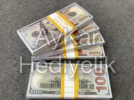 100 adet geçersiz oyuncak dizi ve film çekimleri için paralar 100 dolar