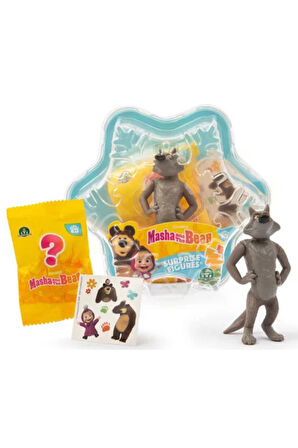 Masha Koca Ayı Kurt Oyuncak Figür Masha Ve Koca Ayı Sürpriz Kar Tanesi Maşa ve Koca Ayı Masha Kurt