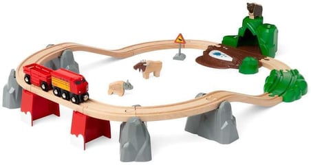 World 33988 İskandinav Ormanı Hayvanları Seti - Ahşap Tren Aksesuarları - 3 yıldan itibaren tavsiye edilir