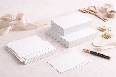 250 gr 1. Hamur Boş Davetiye Kartı 10x15 cm – Yazıcı Uyumlu Beyaz Kart – 100 Adet