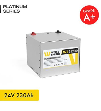 24V 230Ah LiFePO4 Platinum Series Bluetooth'lu Lityum Demir Fosfat Akü 