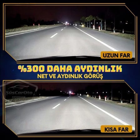 H7 Lazer Mercekli Far Ampulü Ufuk Çizgili Otomobil Araç Motosiklet Uyumlu Profesyonel Mini Projektör LED Beyaz Led Xenon Lamba 8200LM Şimşek Etkili Uzun Kısa 2 Adet 12/36v 55W