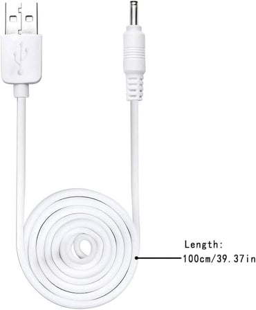 USB DC 3.5 V şarj kablosu değiştirme için Foreo Luna/Luna 2/Mini/Mini 2/Go/Luxe yüz temizleyici USB şarj kablosu 100 CM