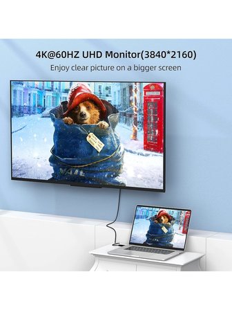 Dp2 Display to Display Kablo 4K (60Hz) 1.2 V (1.8m) - 4K DisplayPort Kablosu, Erkek-Erkek Ekran Bağlantı Nokta Kablosu Dizüstü Masaüstü Monitör için Uyumlu