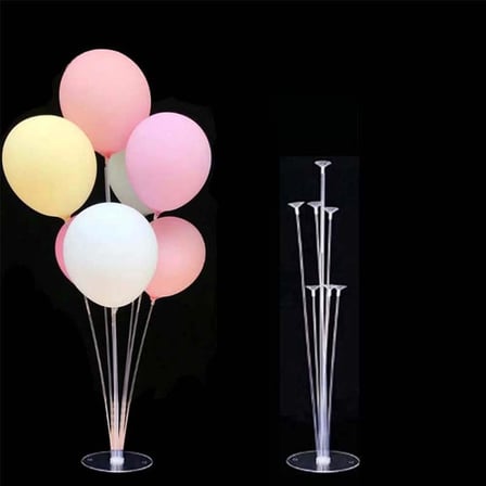 Patladı Gitti Balon Standı 7'li Şeffaf Ayaklı Doğum Günü Parti Kutlama Organizasyon