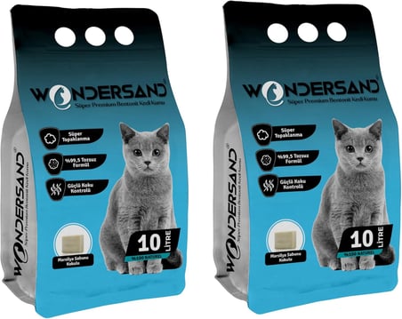 SABUN KOKULU İNCE TANE TOPAKLANAN KEDİ KUMU 10 LT X 2 ADET