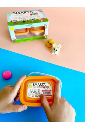 Akıllı Model Hamuru (Modelleme Hamuru) Sanat Kili Kids Okul Seti (4'lü) BKMS 4 X 70 Gram 30000048
