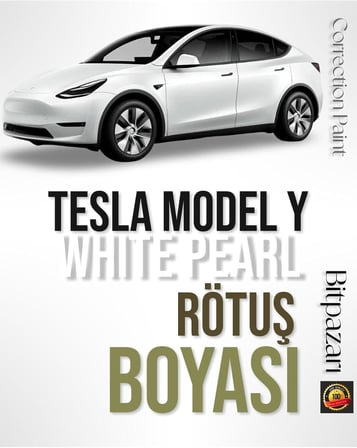 Flea Market Tesla Model Y Rötuş Boyası White Pearl, TMY-PPSW2-FLEA