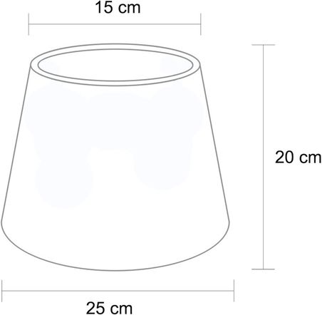 Abajur Başlık Krem Konik Şapka 25x15x20 Cm Dekoratif Özel Yüksek Kalite Kumaş