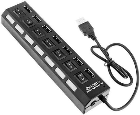 Lunatic 7448 7 Port Usb Hub Switch 40 Cm Çoklayıcı Çoğaltıcı USB 2.0-480 Mbit/sn veri aktarım hızı