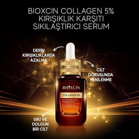 Collagen Serum 5% – Kırışıklık Karşıtı ve Sıkılaştırıcı Yüz Serumu – Retinol, Koenzim Q10 ve Lipozom Teknolojili – 30 ml