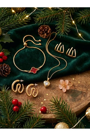 24'lü Takı ve Hediye Seti - Advent Calendar 24 Parça Çelik ve Bijuteri Takı