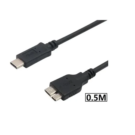 Usb Type C To Micro Usb 3.0 Taşınabilir Hdd Hard Disk Kablosu 0.5M (50cm)