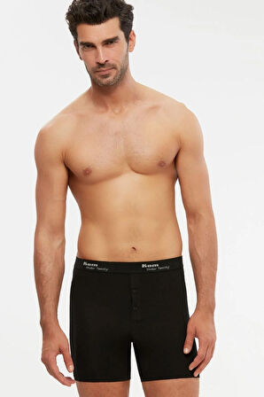 Long Çift Düğmeli Uzun Erkek Boxer