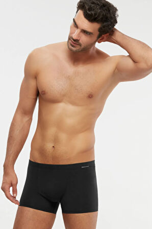 Davide Pamuklu Basic Erkek Boxer Lacivert