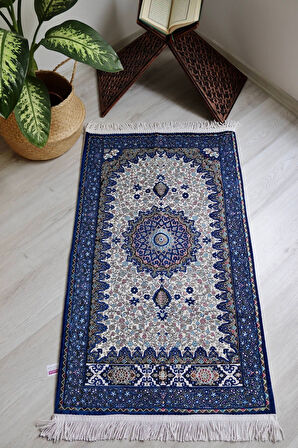 Osmanlı Desen Astarlı Lüks Seccade S1018 Krem