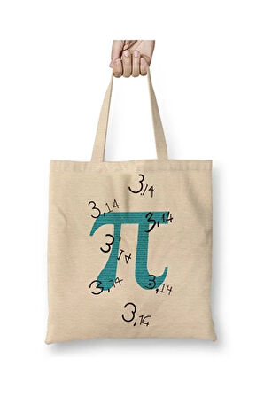 Pi Sayisi Mathematica Matematik Bez Çanta Uzun Saplı Alışveriş Çantası Plaj Çantası